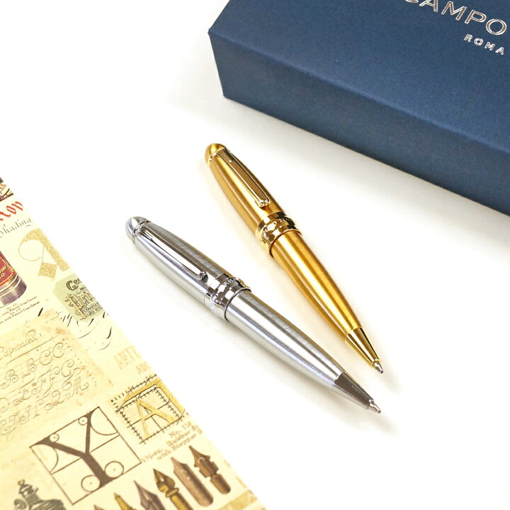 ボールペン筆記具 ツイスト式 campo marzio ボールペン CAMPO MARZIO MINNY ボールペン ゴールド シルバー 油性 イタリアブランド 直輸入 インポート 筆記具 おしゃれ 艶消し 誕生日 クリスマス ギフト プレゼント カンポマルツィオ adesso アデッソ