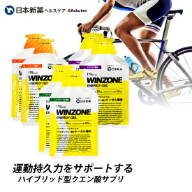 マラソン サプリ WINZONE ENERGY GEL (ウィンゾーン エナジージェル) お試し3味6袋セット (各2個) 日本新薬 持久力 有酸素運動 長距離ランナー トレーニング 試合前 補給食 行動食 エネルギー補給