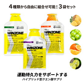 マラソン サプリ WINZONE ENERGY GEL ウィンゾーン エナジージェル 3-6袋セット 自由に組合せ可能 日本新薬 持久力 有酸素運動 長距離 トレーニング 試合前 補給食 行動食 エネルギー補給