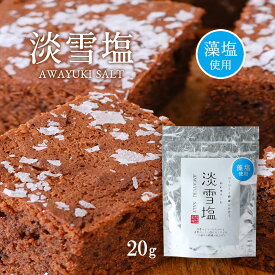 塩 藻塩淡雪塩 20g 日東食品工業 ふわふわ あわゆきしお ゆき塩 盛り付け 見栄え やさしい塩 ゆき 料理の仕上げ 上品 料理の演出 おしゃれ つけ塩 かけ塩 ミネラル 口当たりの良さ