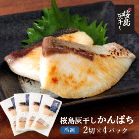 送料無料 [清泉社] 魚介類加工品 かんぱち 2切×4パックセット/干物/ひもの/おつまみ/灰干し/桜島/鹿児島/手作り