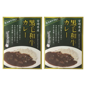 【10%OFF 楽天スーパーSALE限定】 送料無料 [ばあちゃん本舗] カレー 宮崎県産黒毛和牛カレー 160g×2袋セット /カレー レトルト ビーフカレー 黒毛和牛 本格 贅沢 ご褒美 うまみ コク スパイス 宮崎牛