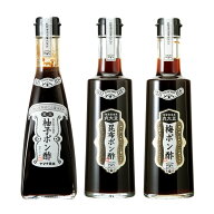 [ヤマチ醤油] 能登爽味セット 昆布ポン酢300ml×1、梅ポン酢300ml×1、柚子ポン酢300ml×1 /杉樽木桶 熟…