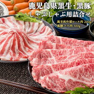 送料無料[グルメ・スタジアム] 鹿児島黒牛・黒豚しゃぶしゃぶ詰合せ GN-60 鹿児島県産黒毛和牛肩ロース肉…
