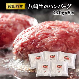ハンバーグ [鏡山牧場] 八崎牛のハンバーグ 5個(120g×5個) /牛肉 牛 黒毛和牛 宮崎県 和牛 冷凍ハンバーグ 延岡市 九州 クラフト黒毛和牛 八崎牛 熟成肉 贅沢 フワフワ食感 赤身肉 こだわり