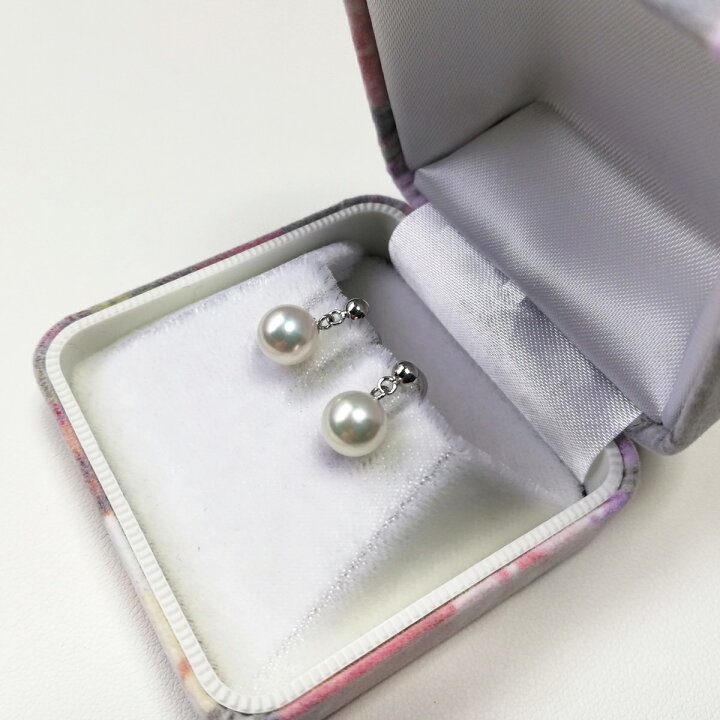 楽天市場】花珠真珠 ブラピアス 伊勢志摩産 アコヤ本真珠 7mm K14WG 