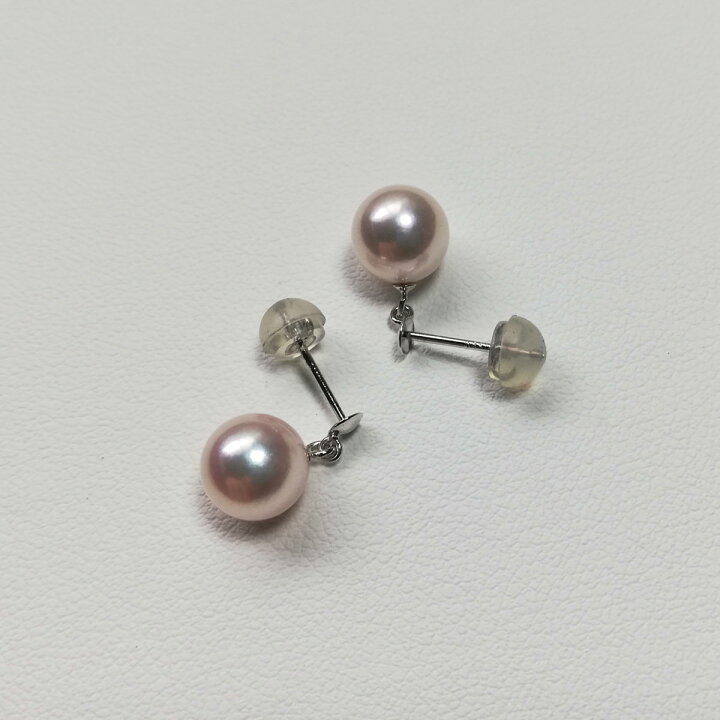 楽天市場】花珠真珠 ブラピアス 伊勢志摩産 アコヤ本真珠7.5mm K14WG 