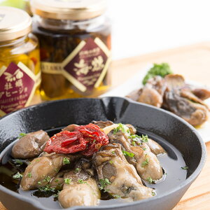 プレミアムライン〔牡蠣の燻製オリーブオイル漬け200g×1 牡蠣のアヒージョ200g×1〕 牡蠣の家しおかぜ 岡山県