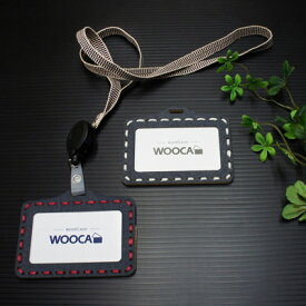 送料無料 IDカード用 デニムと木の組み合わせが魅力的 IDカード・ケース（Denim Combination) WOOCA アルファ企画