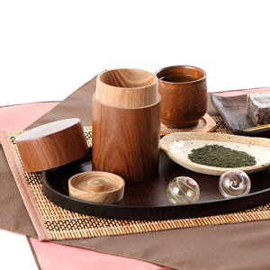 送料無料 幸せの木「槐」を用いた茶筒 槐 茶筒(小)