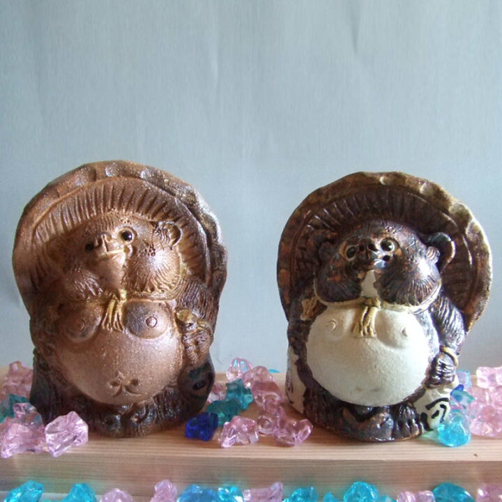 楽天市場】信楽焼 たぬき 置き物 陶器 中村陶器 手づくり狸 縁起 風水  