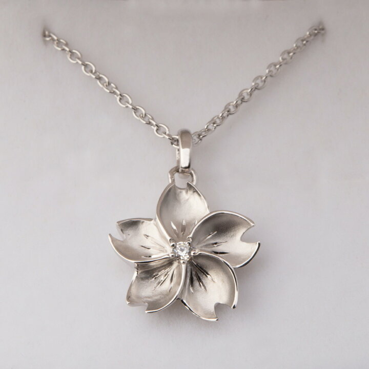 楽天市場】桜ペンダント シルバーネックレス シルバー925 K10 ゴールド 