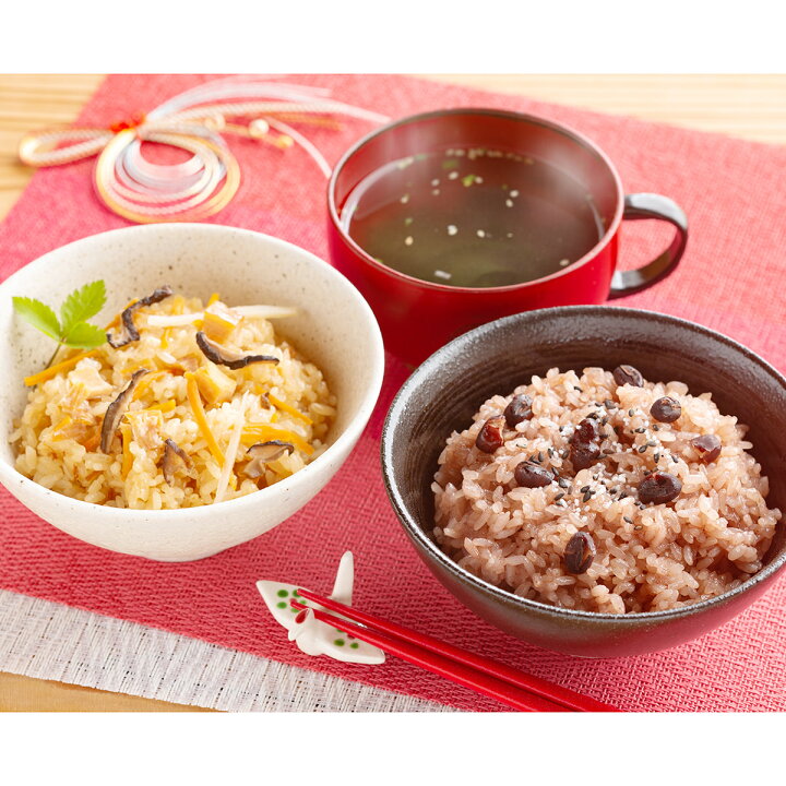 楽天市場 レンジで簡単 慶びごはん 赤飯 鶏五目 詰合せ 2種詰合せ ご飯パック 惣菜 簡単調理 便利 ごはんもの 和風惣菜 五目ごはん お赤飯 時短 温めるだけ 米 産直お取り寄せニッポンセレクト
