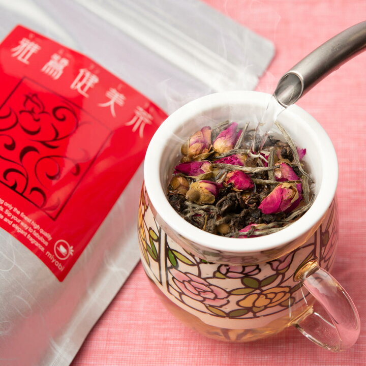 バラのブレンド茶 雅鷺健美茶 100g 4袋 ローズティー Miyabi 高級 安渓鉄観音茶 お茶 茶葉 セット ヤールーケンビチャ