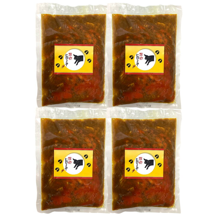 楽天市場】焼肉ヒロミヤ＋ 黒毛和牛すじ特製カレー 辛口 4個セット 