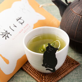 ねこ茶 10個 詰合せ 緑茶 静岡県産 ティーバッグ ねこタグ お茶 一番茶 国産 名産品 静岡茶 猫茶 かわいい ねこ ギフト 猫モチーフ 静岡