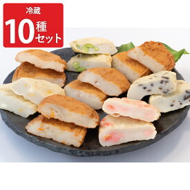 【10%割引】博多てんぷら 10種セット 冷蔵 詰め合わせ 練り物 天ぷら惣菜 博多 てんぷら 惣菜 温めるだけ 国産えそ お弁当 お酒のつまみ きくらげ天 いか天 さつま揚げ きんぴら天 えだ豆天