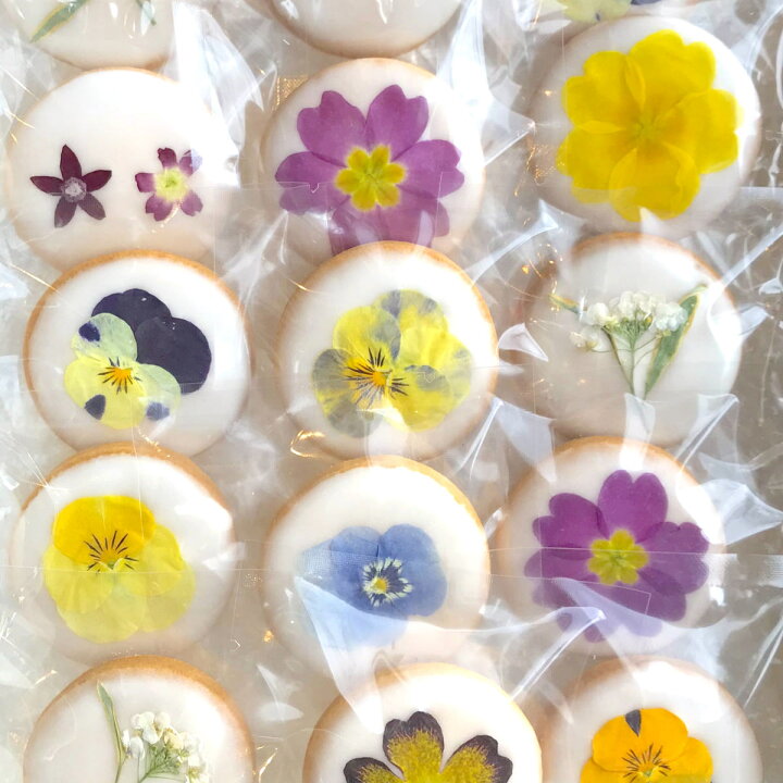 楽天市場 美食花クッキー 6枚入2個セット 洋菓子 かわいい クッキー ばらまき 個包装 お菓子 エディブルフラワー スイーツ ご褒美スイーツ おやつ かわいいお菓子 産直お取り寄せニッポンセレクト