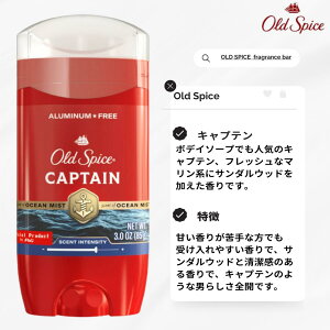 �I�[���h�X�p�C�X �L���v�e�� 85g Old Spice �A���~�j�E���t���[ �t���O�����X�o�[ �u���[�X�e�B�b�N