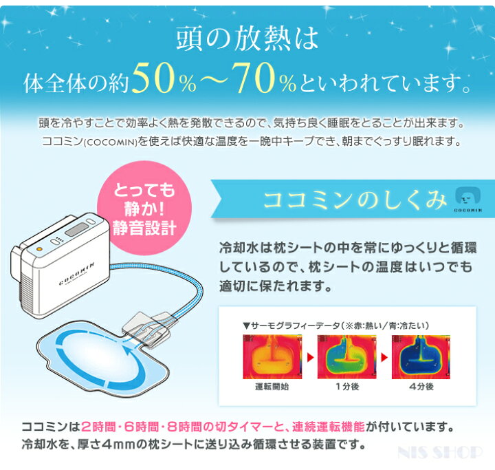 楽天市場】【楽天1位】冷却枕シート ココミン (COCOMIN) 循環式冷却 