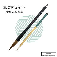 書道 筆 送料無料 大筆 太筆 小筆 書道筆 天茶 貫之 2本組 2本セット 初心者向き 初心者 書道 習字 毛筆 …