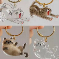 ねこけだま 第2弾 猫毛玉入れ 猫毛収納ボックス 6種類 毛玉容器 猫 毛玉入れ 猫の毛キーホルダー 透明 ペ…