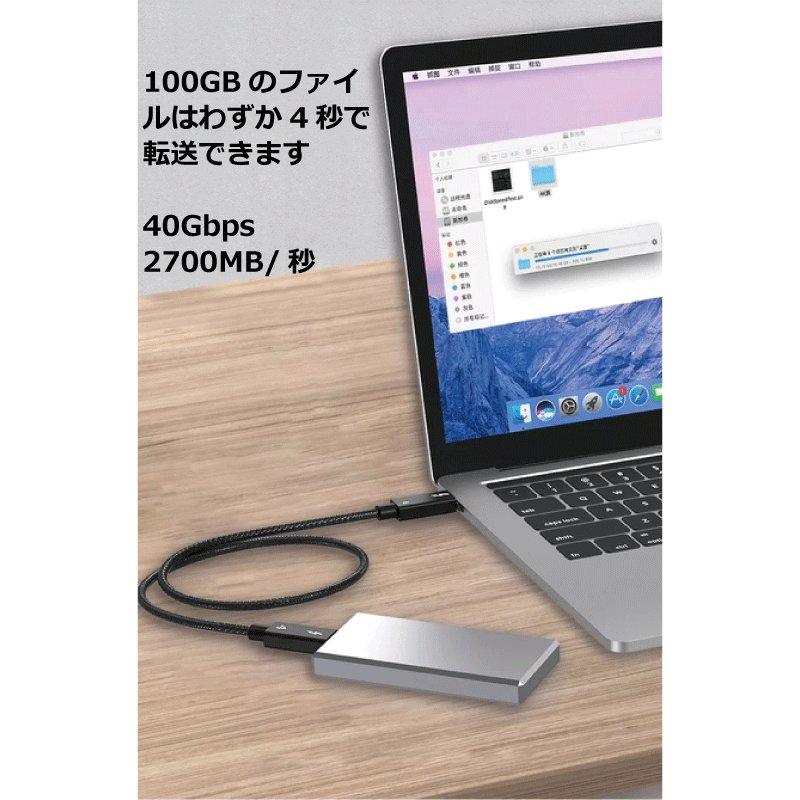 93％以上節約 Anker USB-C Thunderbolt ケーブル 0.7m 100W出力 8K対応 40 Gbps  高速データ転送MacBook Air Pro iPad 他対応 アンカー