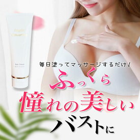 アンジェリックグラマラスバストクリーム バストケア ボディクリーム ボリュームアップ 美胸 美乳 女子力 育乳 貧乳 ビキニ 保湿 ハリ 弾力 マッサージ　ボルフィリン　セサフラッシュ ペプチド　加水分解エラスチン　大豆タンパク発酵液　シカ　ツボクサエキス