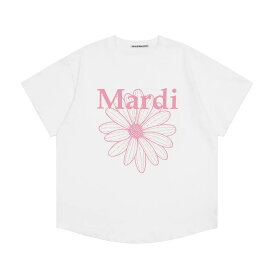 A-5 Tシャツ mardi mercredi マルディメクルディ Tシャツ トップス 韓流 韓国 K-POP おしゃれ 可愛い フラワーモチーフ フラワーマルディ フリーサイズ