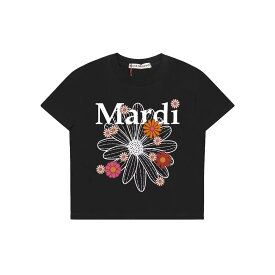 DZ-1 Tシャツ mardi mercredi マルディメクルディ Tシャツ ミディアム丈 トップス 韓流 韓国 K-POP おしゃれ 可愛い デザインTシャツ フリーサイズ
