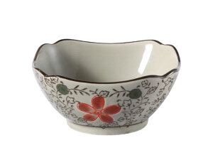 小鉢 (300ml スクエア)和食器 ボウル 小付け 煮物皿 おしゃれ 花柄 レンジOK 食洗機対応 アウトレット 訳あり 普段使い 業務用 食器 旅館 ホテル