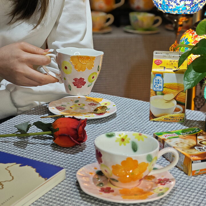 楽天市場】コーヒーカップ＆ソーサーセット 高級 手描き 手書き 手作り 