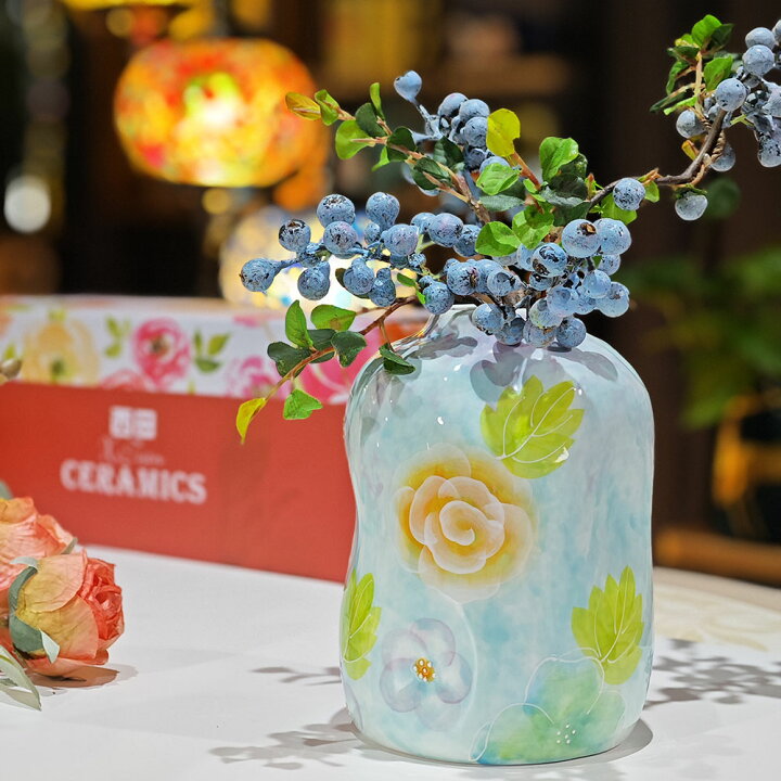 楽天市場】【15周年お客様感謝】花瓶 花びん 磁器製 おしゃれ フラワー 