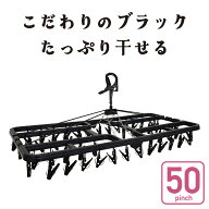 送料無料【50ピンチ】プラスチック 洗濯ハンガー 【丈夫】角ハンガー＜プラ50C＞（ 大型 大きい 折りたた…