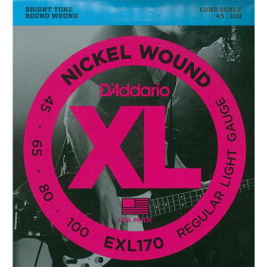【送料無料・メール便】DAddario(ダダリオ) ベース弦 レギュラーライトゲージ EXL170