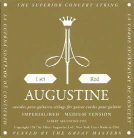 【送料無料・メール便】 AUGUSTINE IMPERIAL RED 1セット　オーガスチン　インペリアル レッド セット クラシックギター弦/ポイント消化