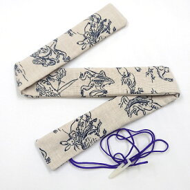 篠笛袋・横笛袋・笛袋 「鳥獣戯画風」笛袋 綿100% 幅約45mmX長さ約600mm 篠笛適合 五本調子・六本調子・七本調子・八本調子 送料無料 郵便