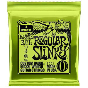 ERNIE BALL ���M�����[�X�����L�[ 3�p�b�N 3221�@�G���L�M�^�[�� �G���L�� �Q�[�W10-46
