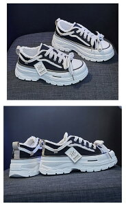 厚底 スニーカー レディース インヒール キャンバス 靴 ロウカット レースアップ 厚底シューズ ハイカットスニーカー 美脚 身長アップ 仕事履き シンプル 旅行 ロウカット レースアップ 厚