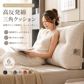 背もたれクッション クッション 三角枕 三角クッション 背もたれ 低反発 腰痛対策 姿勢矯正 ソファー ベッドクッション うつ伏せ 枕 大きい 洗える 読書 三角ボルスター ヘッドボード 背中クッション ボルスター 大型 寝室 リビング 和室 たたみ 背面ケア ソフトクッション