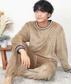 ＼まとめ買い20%OFFクーポン対象／ 【ギフト可】パジャマ メンズ 冬用 冬 秋 秋冬 長袖 冬物 あったか 暖かい ルームウェア かぶり もこもこ プレミアムフランネル スウェット スエット 紳士 男物 無地 入院 ルームサプリ Room suppli M L LL 2L 3L 大きいサイズ 66037 佐川