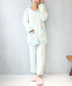 ＼MAX50％OFF！FINAL SALE／ パジャマ レディース 冬 もこもこ 長袖 あったか 暖かい 冬用 かわいい 着る毛布 ルームウェア パーカー付き 丸首 モールニット 大人用 可愛い 上下セット 節電対策 ポケット付き M L サイズ もちもち 288022 288023 28802all 佐川