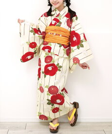 ワンピースにもなる2way浴衣 ワンピース 浴衣 子供 3点セット 140 150 セパレート 2way 二部式 ワンピース浴衣 ジュニア キッズ 兵児帯 レトロ 線香花火 椿 菊 鉄線 向日葵 紫陽花 花柄 つばき tiw001jr 佐川