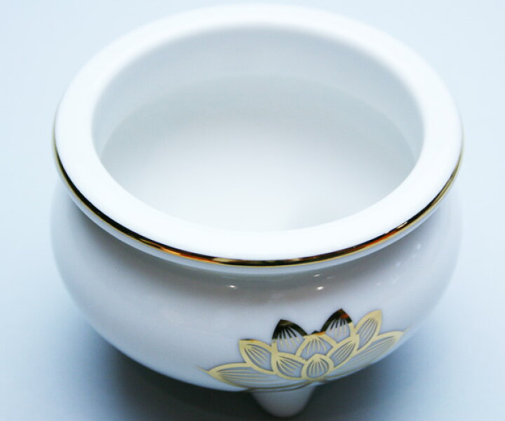 楽天市場】【香炉/4寸】白蓮香炉お線香立て（白）陶器製 : お仏壇の花結