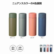 1個から注文可 リット 真空ステンレスボトル120ml (色・柄指定不可) ノベルティグッズ 販促品 ノベルティ…