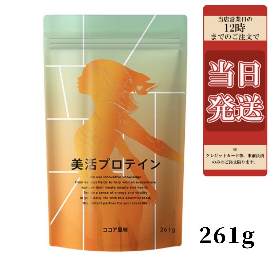 【売り尽くし特価】新日本製薬　美活プロテインココア (261g ) プロテイン飲料 (1回 17.4g×15回分) 美容健康　美ボディづくり　乳酸菌  | 錦花堂