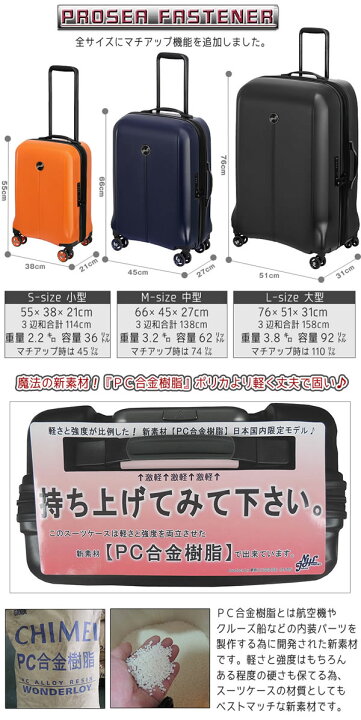 楽天市場】スーツケース 超軽量 大型 Lサイズ TSA Wキャスター  
