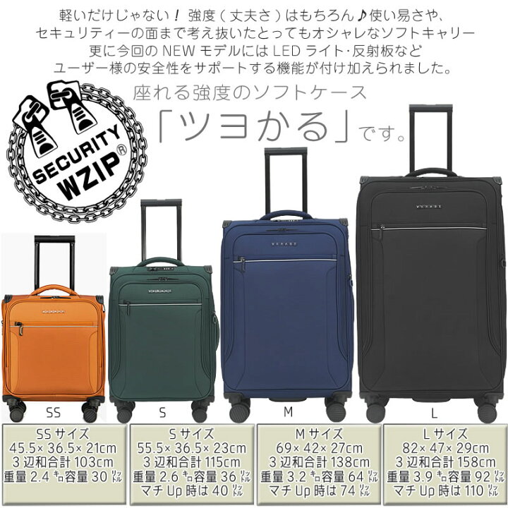 楽天市場】【セキュリティージップ搭載】ソフトキャリーバッグ スーツ 