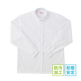 BESTELLA ビーステラ スクールシャツ ブラウス 女子 白 長袖 丸襟 カッターシャツ B体 形態安定加工 防汚加工 BS192