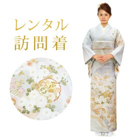 【レンタル】 訪問着 18点セット 訪問着レンタル フルセット h507 【往復送料無料】 訪問着 袷 TLサイズ レンタル 訪問着 ブランド 【テイジン】ブルーグレー 花柄 古典柄 レンタル着物 結婚式 披露宴 お宮参り 七五三 入学式 卒業式